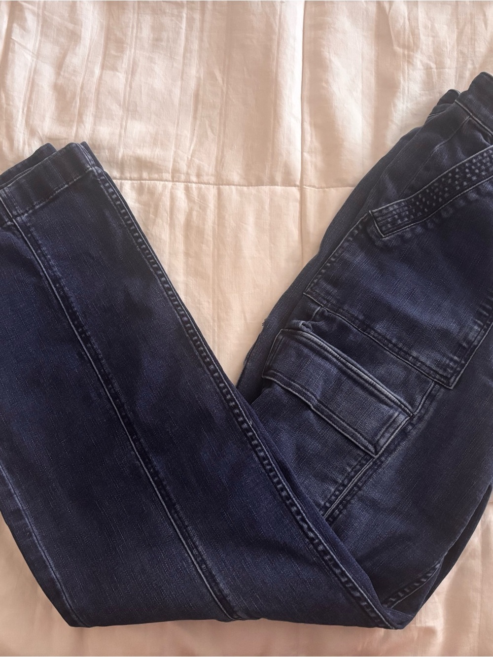 WHBH- Every Day Soft Extra High Rise Cargo Wide Leg Jean Size 10 Regular